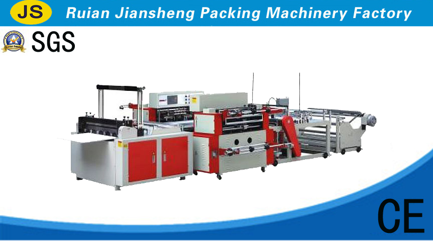 Non woven cutting and handle sealing making machine
