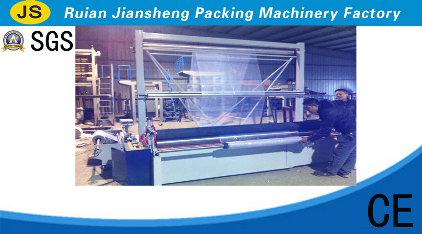 Plastic film flattening machine