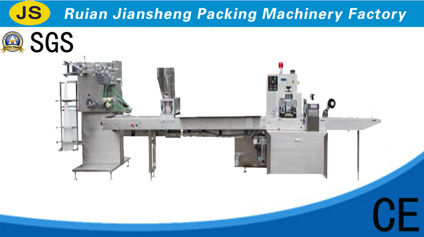 wet tissue and straw packing machine
